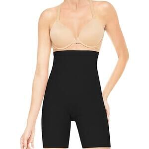 Spanx Assets Red Hot Firm Control High Waist Mid Thigh Shaper Black Medium